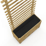 Wooden Planter Box With Trellis Natural
