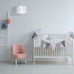 Unicorn Pendant Lamp 1xe27 Perfect For Nursery Or Bedroom 30cm Shade Hand Made With Pastel Colurs And Unicorn Motifs