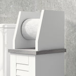 Slim Toilet Roll Storage Unit With Cupboard Adjustable Shelf
