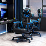 Gaming Chair Reclining W/ Footrest | Blue