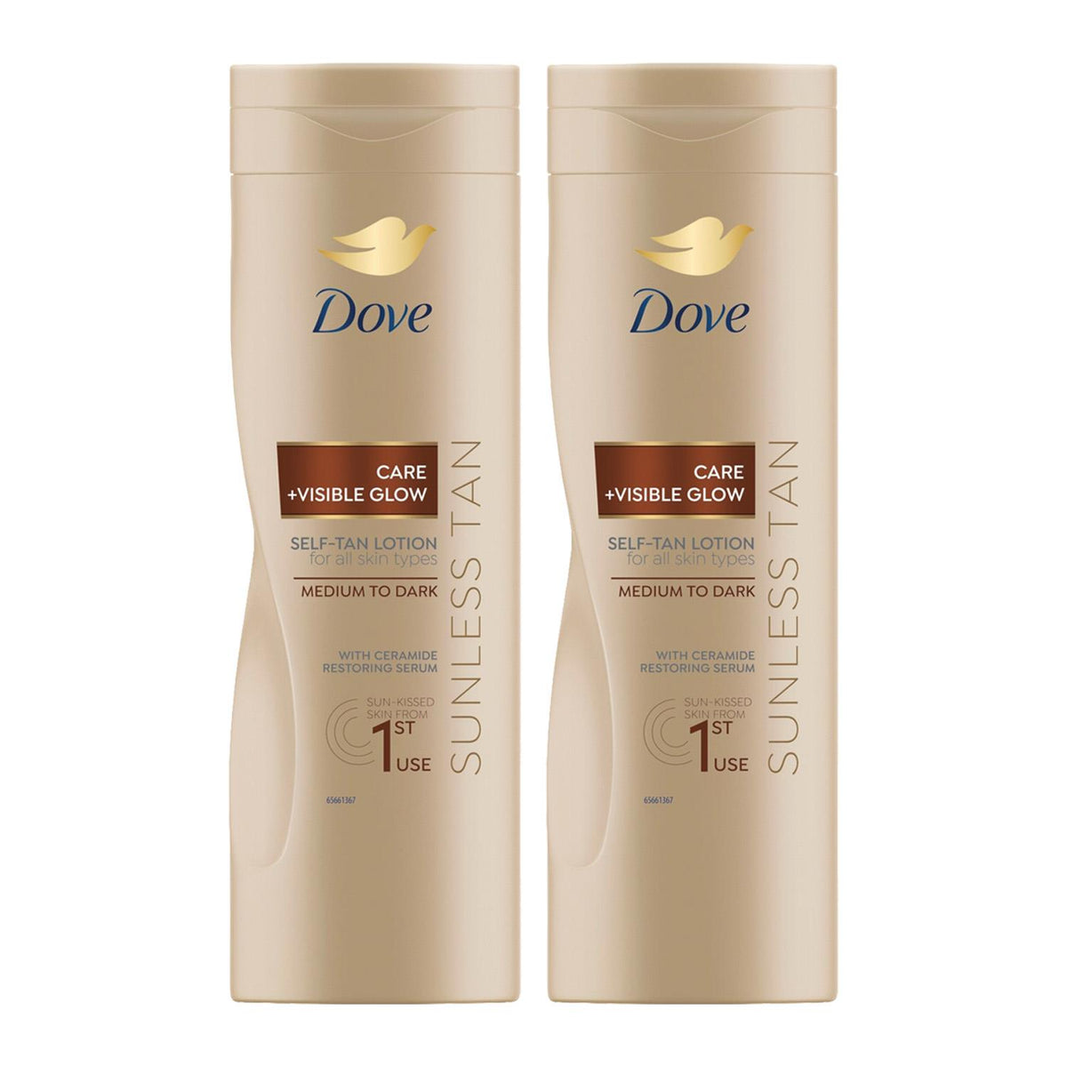 Visible Glow Self-tan Lotion Nourishing Care Medium To Dark Skin | Set of 2