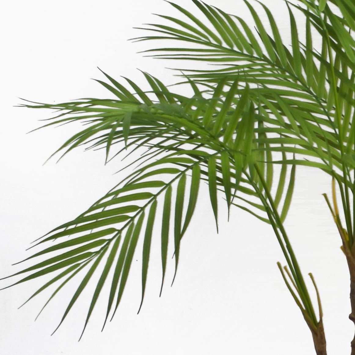 90cm Artificial Areca Palm Plant Twisted Detail Trunk Copper Metal