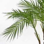 90cm Artificial Areca Palm Plant Twisted Detail Trunk Silver Metal