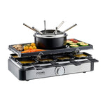 Electric 2-in-1 Raclette Grill And Fondue - 8 Person
