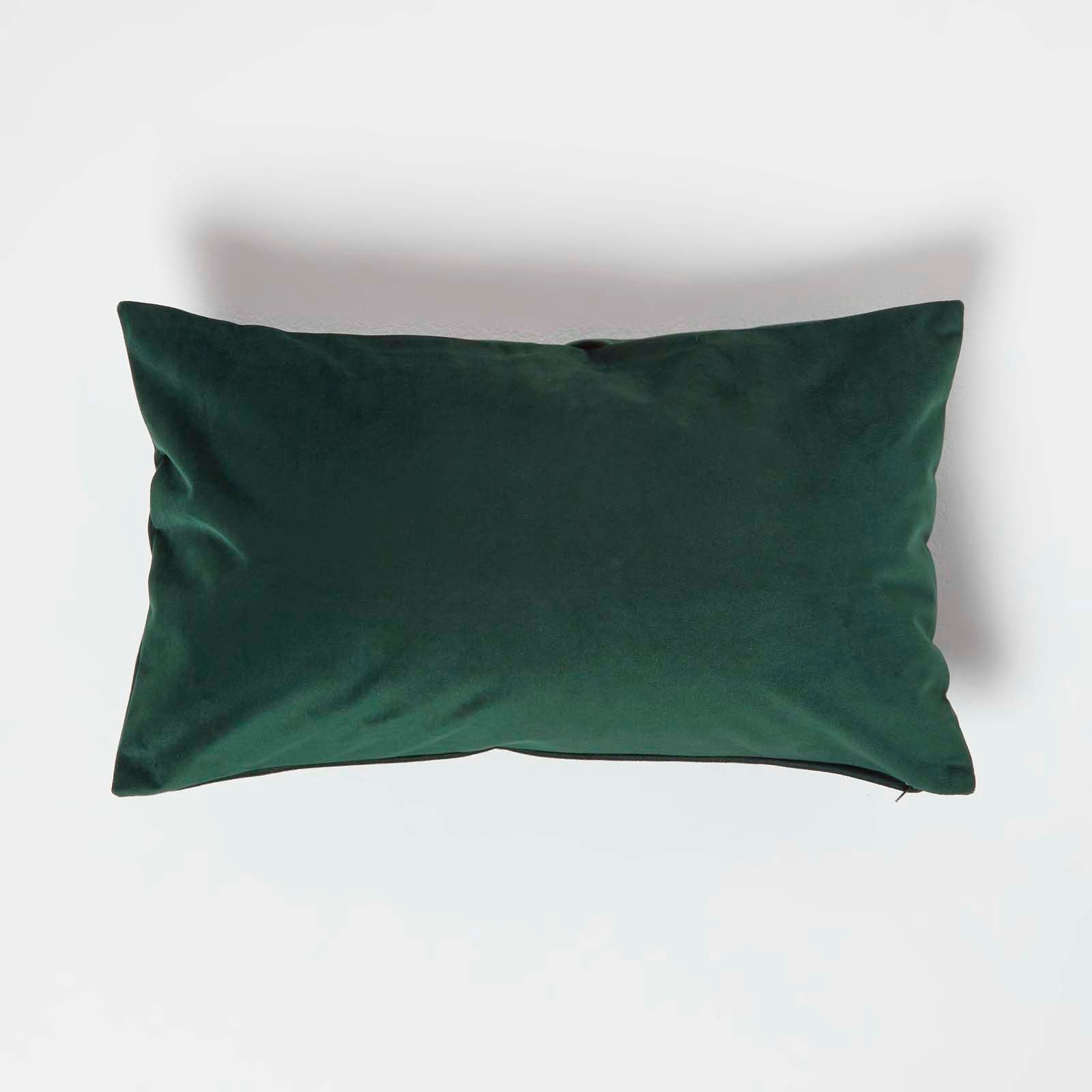 Velvet Cushion With Microfibre Insert | 30cm x 50cm | Green