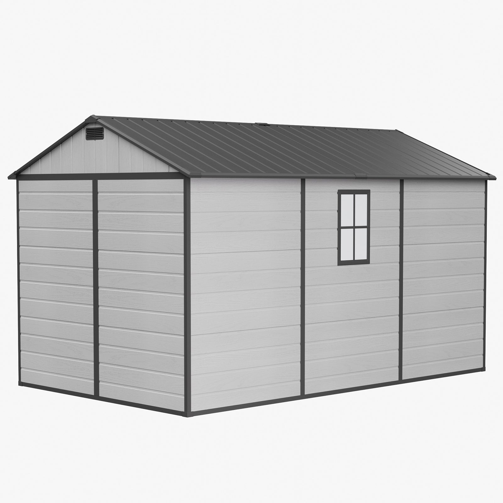 Breeins 8x12ft Outdoor Aluminum & Pp Storage Shed