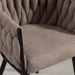 Aneta Fabric Accent Chairs - Set Of 2 | Brown