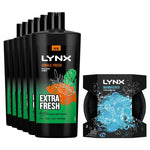 3-in-1 Body Face Hair Wash 700ml Jungle Fresh & Manwasher 2-sided Tool | Set of 6