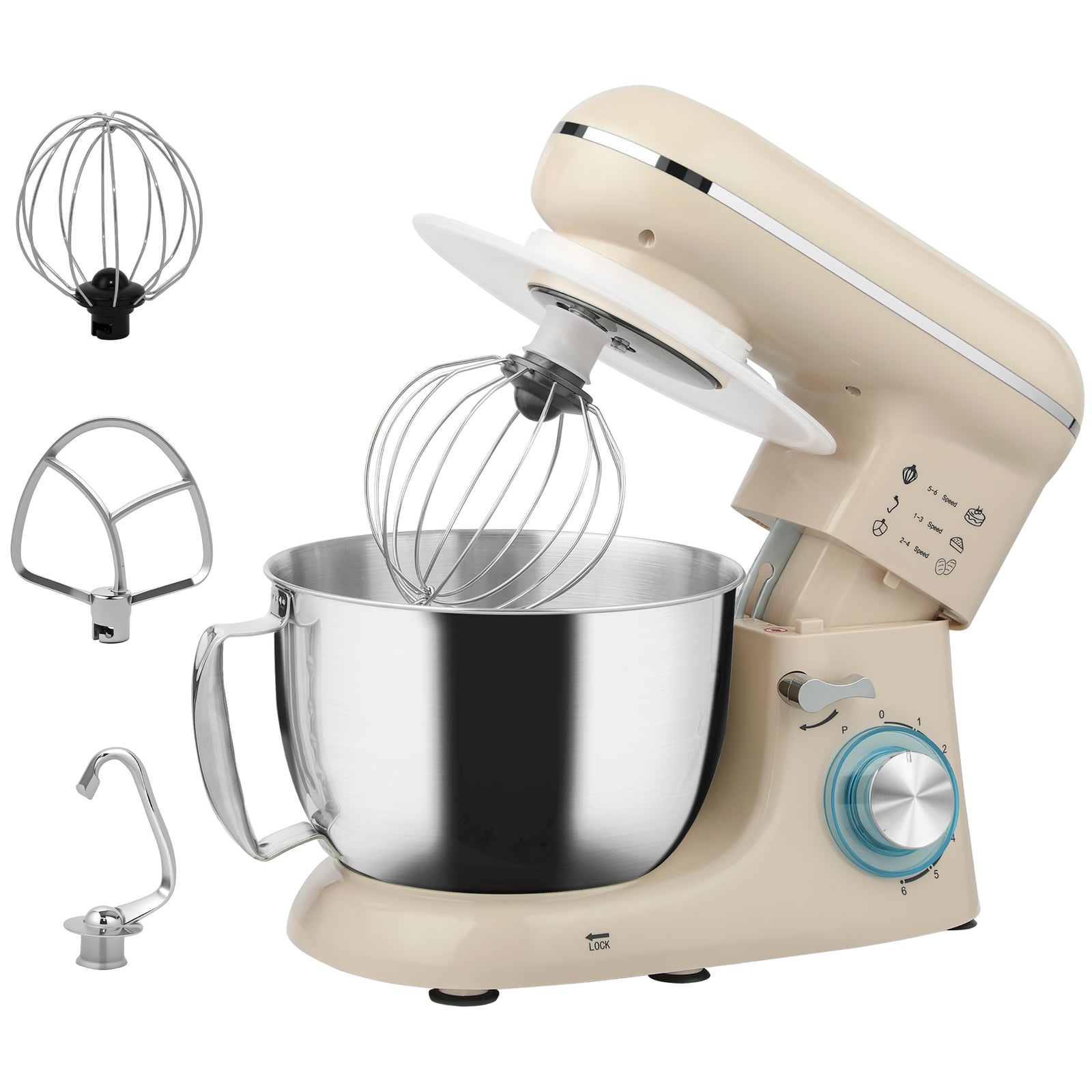 Electric Stand Mixer 4.5l Food Mixer With Dough Hook | Beige