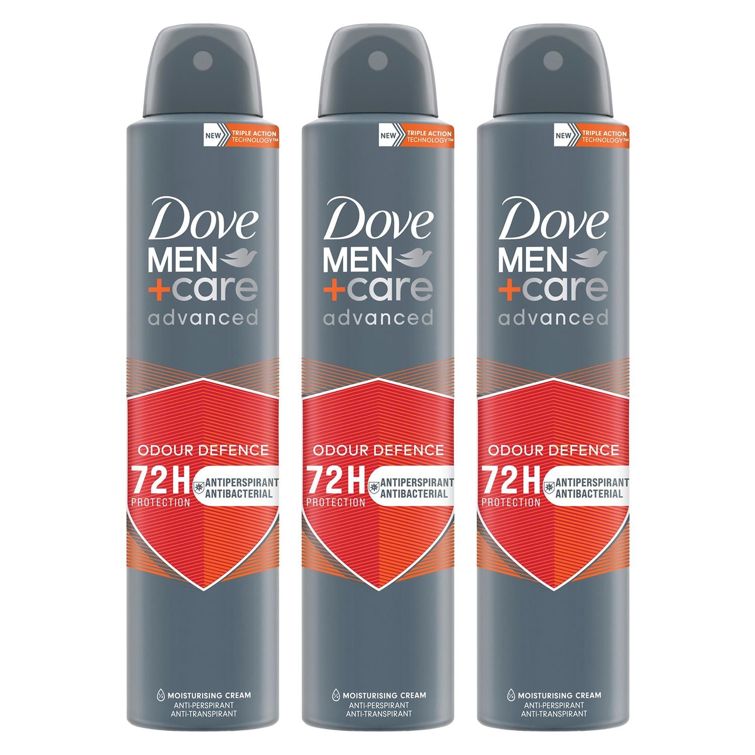 Anti-perspirant Men+care Advanced Anti-bac Odour Defence 72h Deo, 3x  200ml