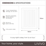 Electric Under Blanket | Double | White