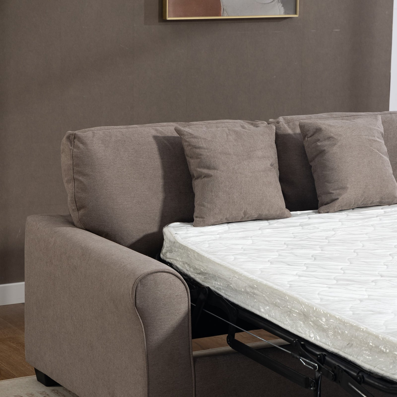 Lewiston Fabric Pull Out Sofabed | Brown