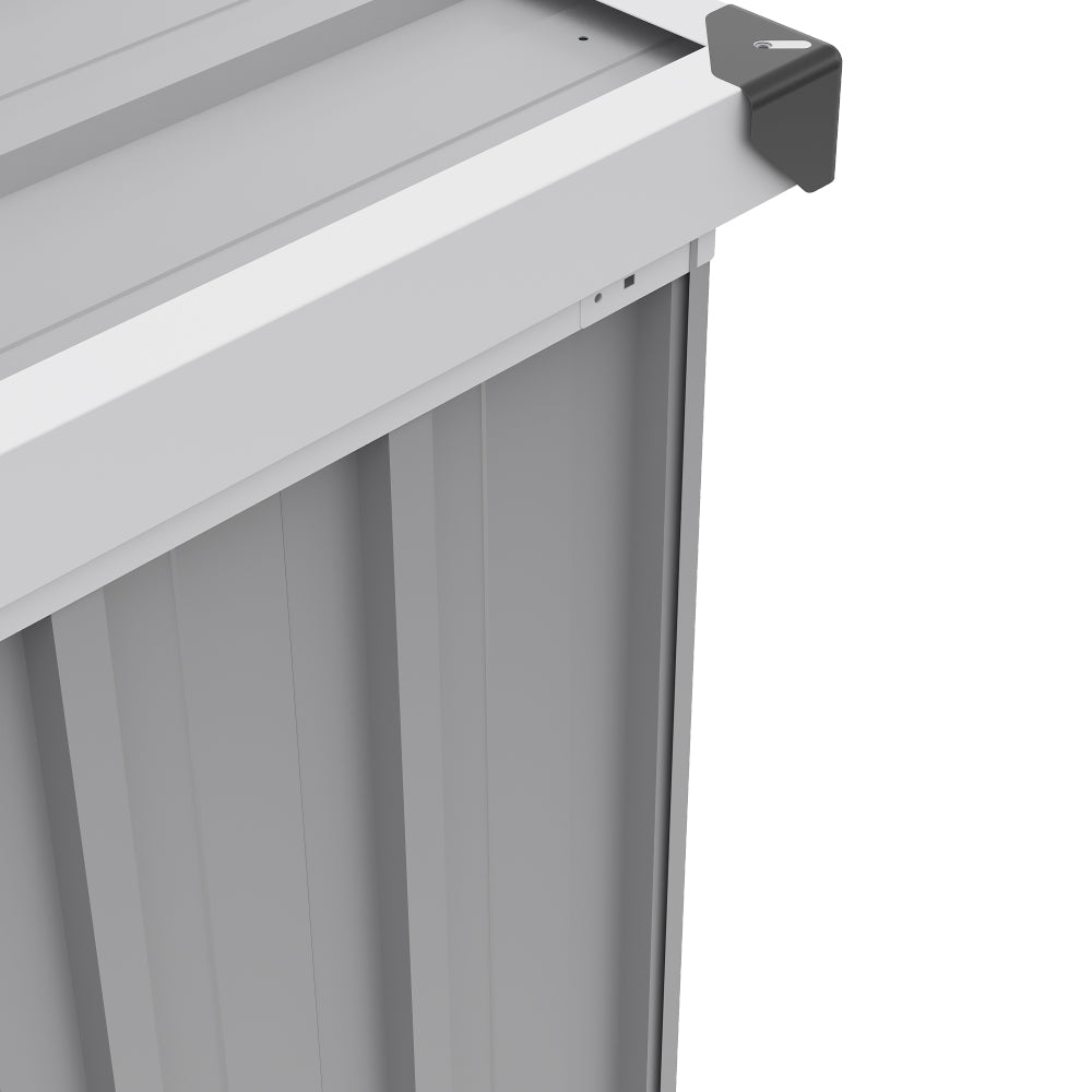 320l Outdoor Storage Box With Metal Frame – Weatherproof Garden & Patio Storage For Tools, Cushions, With Combination Lock | Light Grey