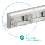 Wall Mounted Mop & Broom Holder - Grey