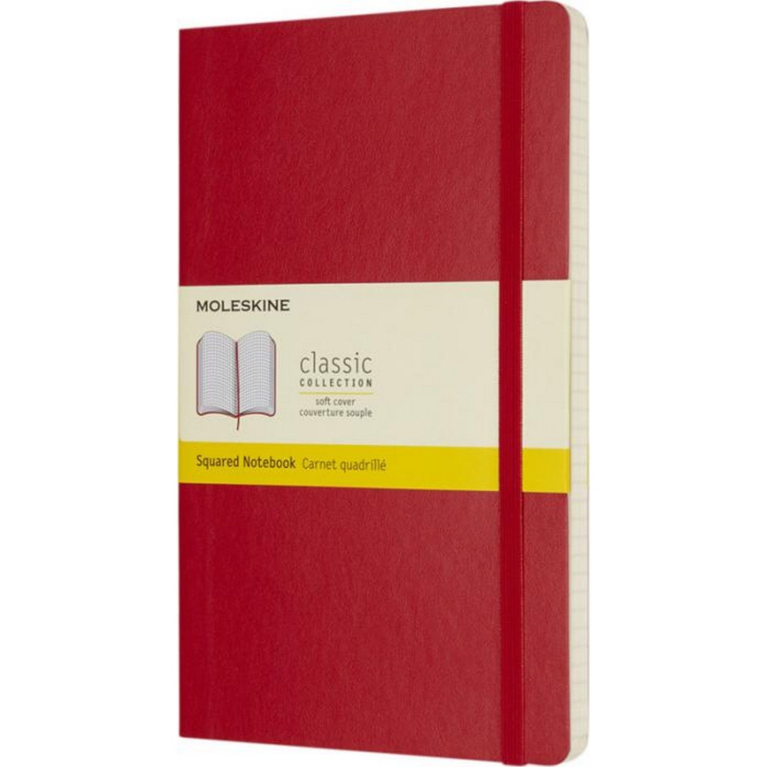 Classic L Soft Cover Squared Notebook | One Size | Red