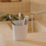 Toothbrush Holder, Matt Black, Unique Design Soft Finish Saku Collection