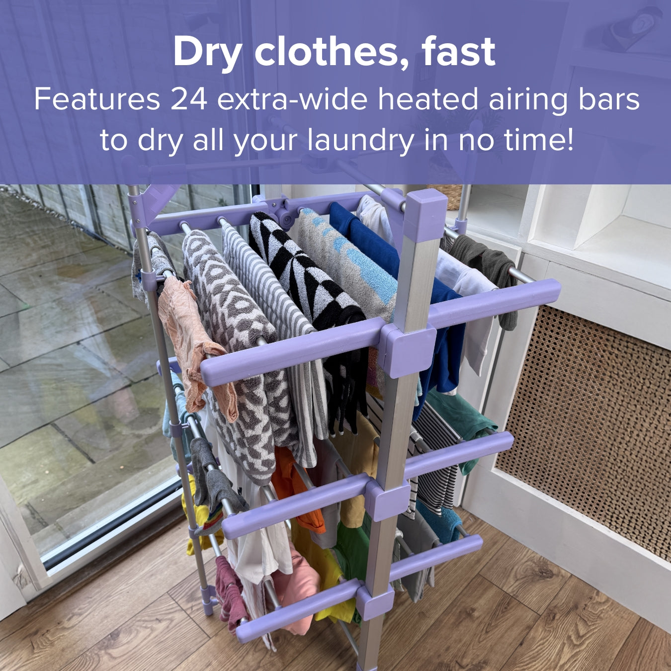 Speedi Dry - Compact 3-Tier Heated Airer with Bonus Insulated Cover