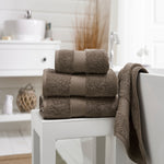 Bliss Pima Supersoft Ultra Absorbent Cotton Towels | Bath Mat | Brown