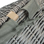 Grey Wash Square Laundry Basket With Grey Sage Lining | Large