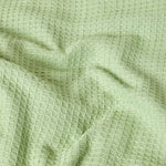 Organic Cotton Waffle Blanket/ Throw | 228cm x 228cm | Sage Green