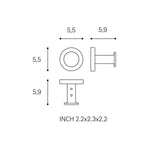 Towel Hook, Robe Hook, Coat Hook, Matt Black, Architect S+ Collection