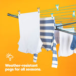 Heavy Duty Washing Line Peg Set With Storage Bag