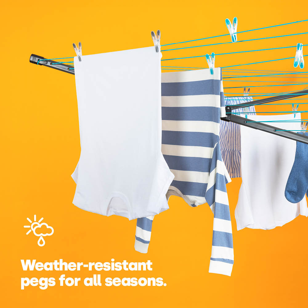 Heavy Duty Washing Line Peg Set With Storage Bag