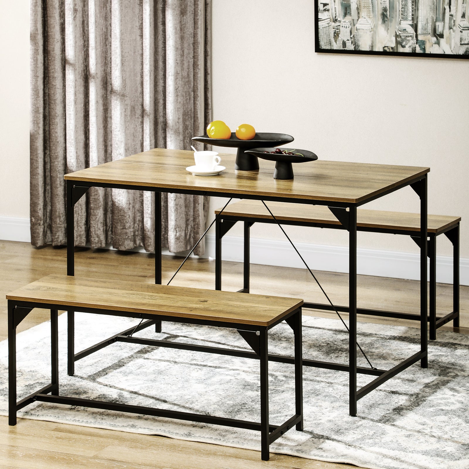 Modern Dining Table Set For 4 Space Saving Breakfast Table