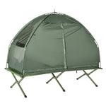 1-person Foldable Camping Tent With Sleeping Bag | Green