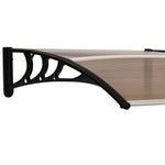 Outdoor Window Door Canopy, Uv Resistant | Small | Brown