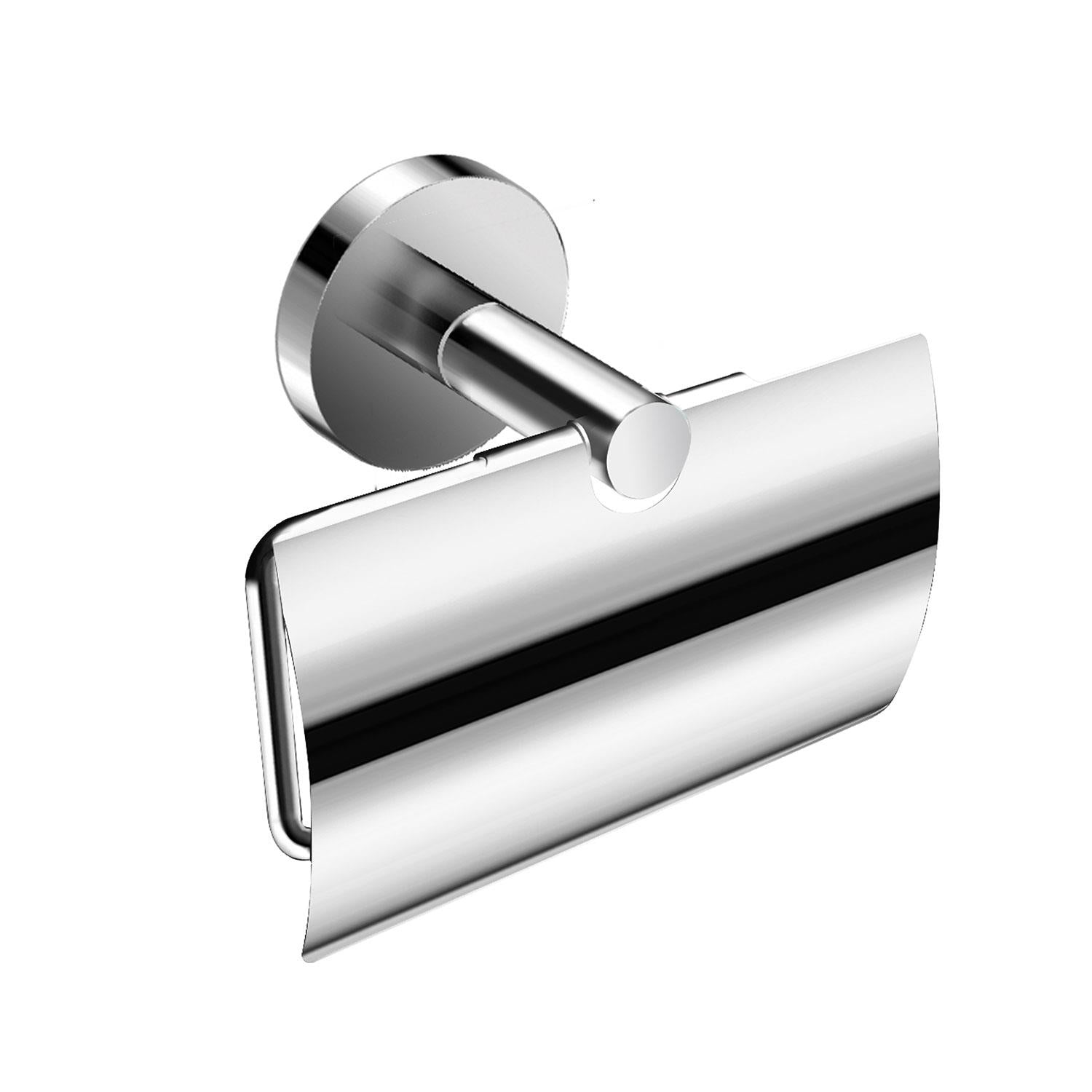 Toilet Roll Holder With Cover, Chrome, Hidden Fixings, Start Collection