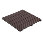 Cosmpolitan Eco Interlocking 30x30cm Decking Tiles | Set of 10 | Coffee