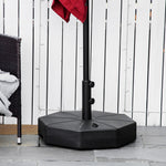 Octagonal Parasol Base Umbrella Stand, Black