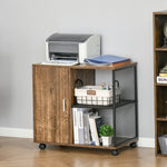 Printer Stand Office Mobile Cabinet Organizer With Castors | One Size | Natura