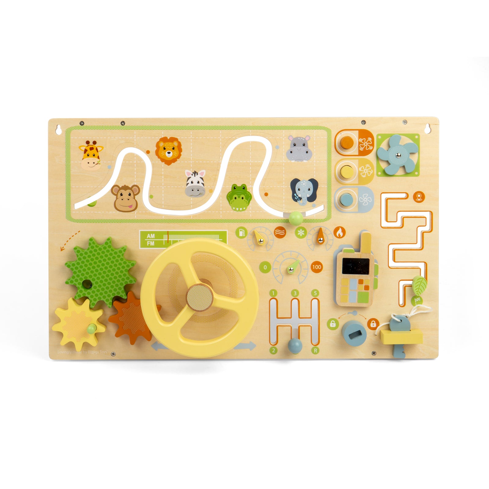Wooden Jungle Busy Board For Toddlers