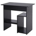 Compact Computer Table, Keyboard Tray | Black