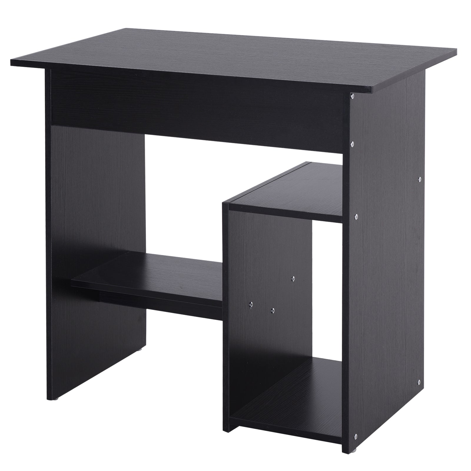 Compact Computer Table, Keyboard Tray | Black