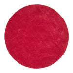 Hand Tufted Plain Cotton Large Round Rug | 150cm | Red
