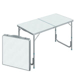 4ft Aluminium Portable Folding Camping Picnic Table Outdoor