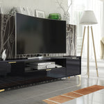 Goldline Gloss Tv Unit 200cm | Black