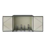 4 Bike Storage Shed Outdoor Lockable Bicycle Storage House Metal Garden Bike Shed with  Racks & Sloped Roof