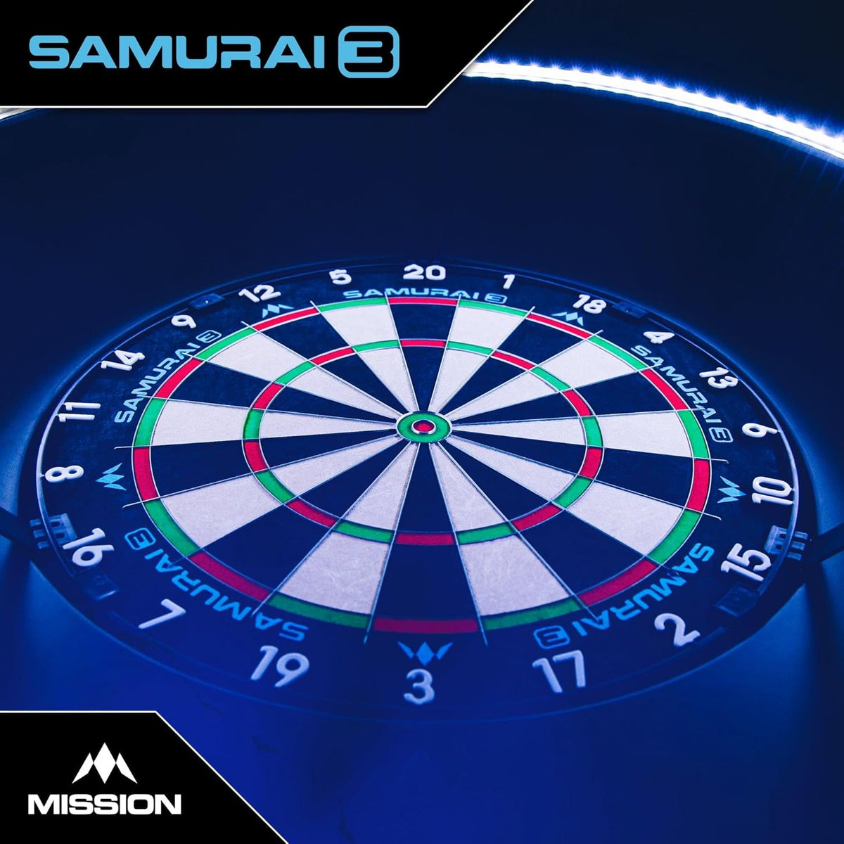 Samurai 3 Dartboard - Professional - Knife Wire - Black Number Ring | One Size | Multi