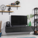 Wall Mounted Tv Stand With Storage | Gray