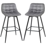 Kitchen Counter Chairs Set Of 2 Velvet-touch