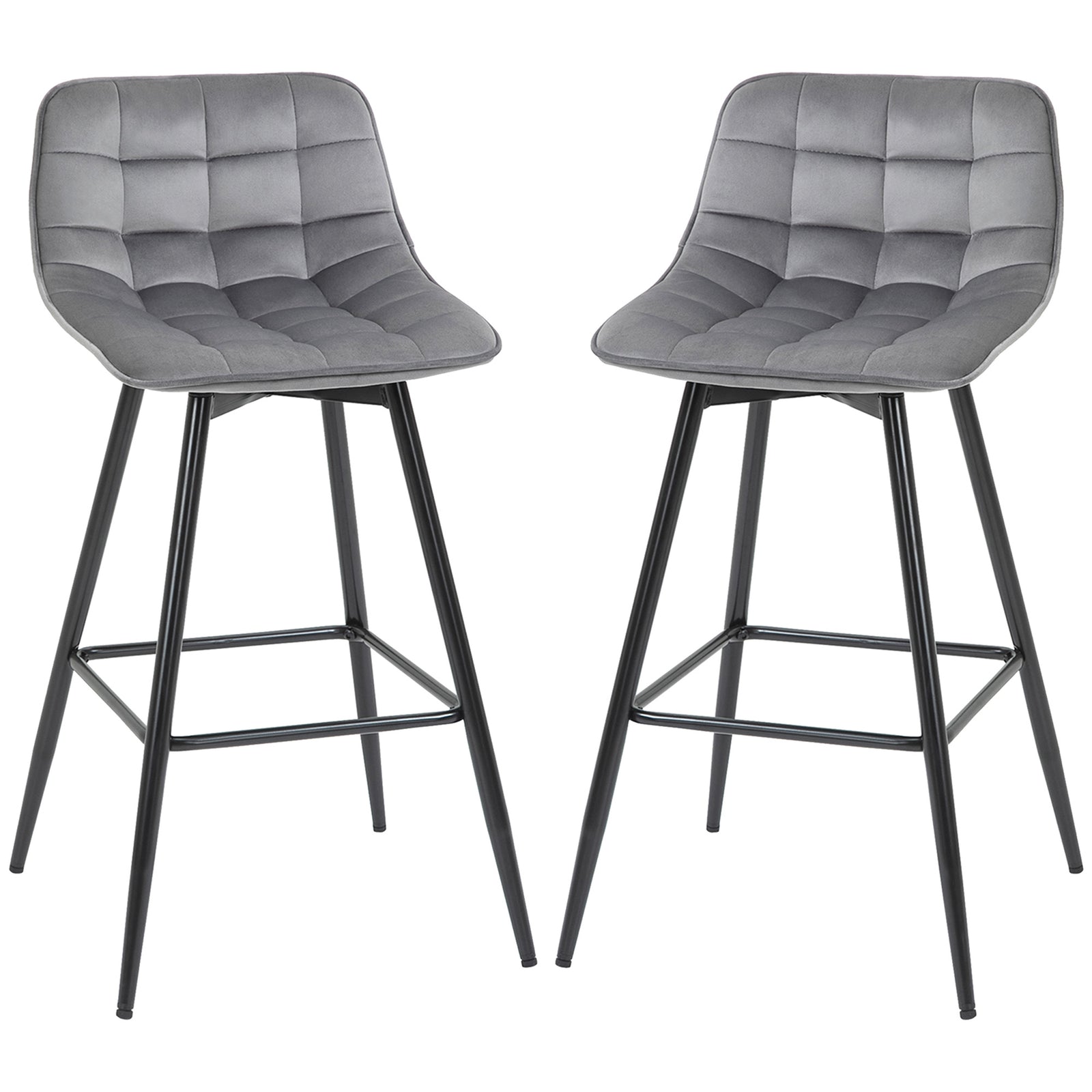 Kitchen Counter Chairs Set Of 2 Velvet-touch