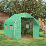2x3m Polytunnel Greenhouse W/ Door & Windows | Green