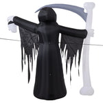 Breeins 8 Ft Halloween Inflatable Grim Reaper With Led Lights