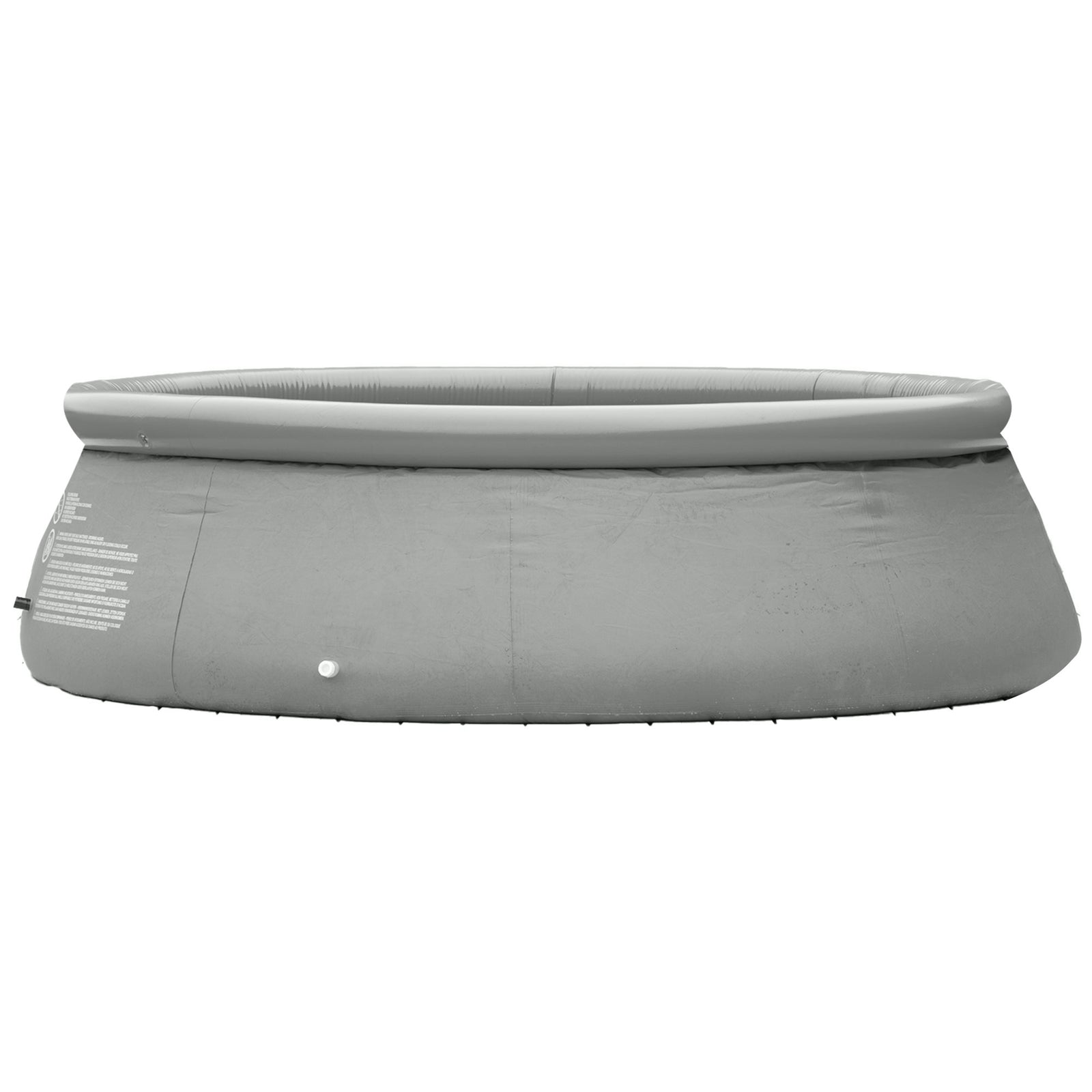 Inflatable Swimming Pool Family-sized, W/ Hand Pump 274x76cm | Gray