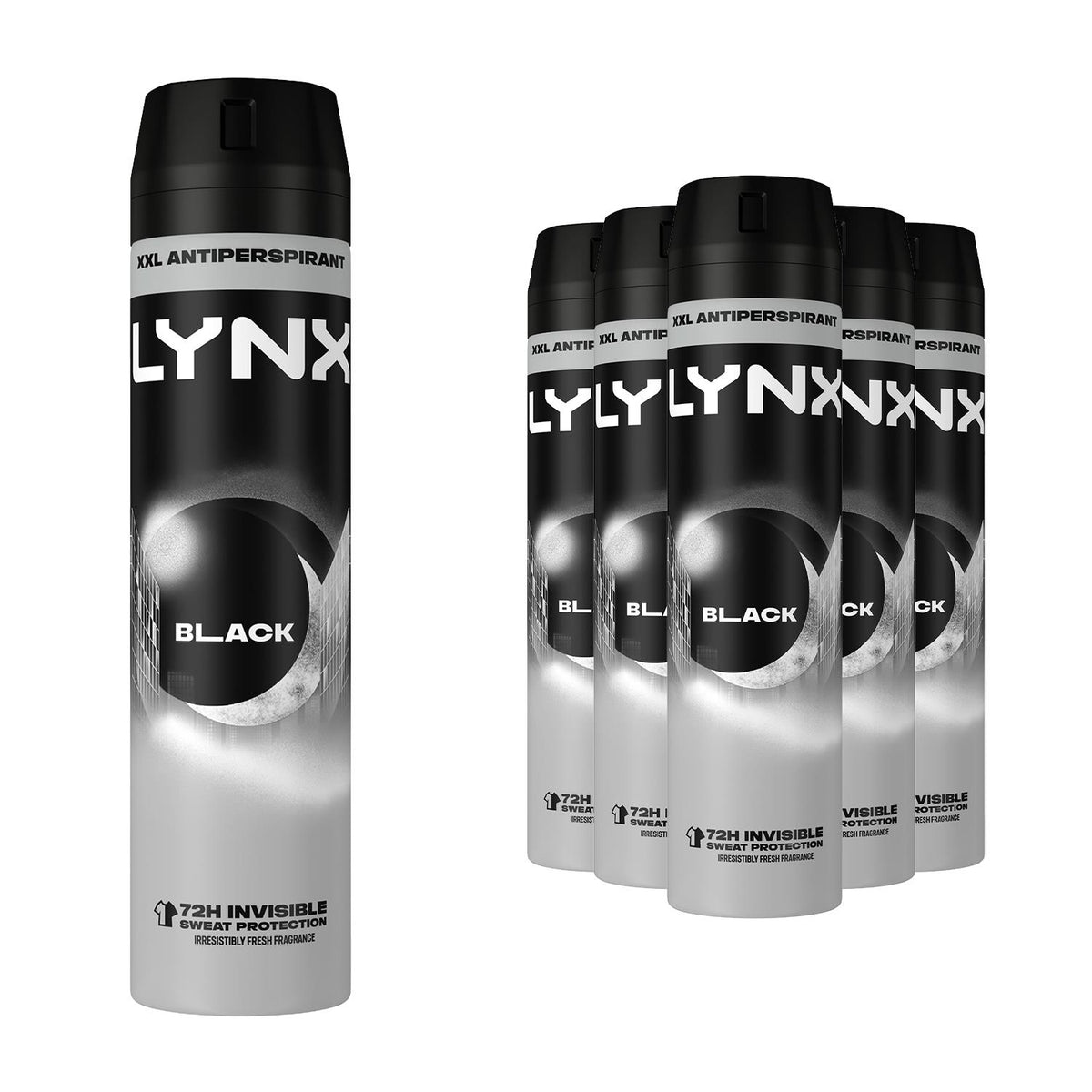 Xxl Anti-perspirant Deodorant Body Spray Black 72h Protection 250ml | Set of 12