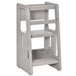 Step Stool, Adjustable Standing Platform, Toddler Kitchen Stool | Grey
